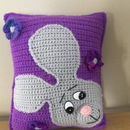 Easter Pillow Crochet Tutorial, Instant Download PDF, Bunny Pillow, Spring Decor, Nursery Accent Pillow - thumbnail 3
