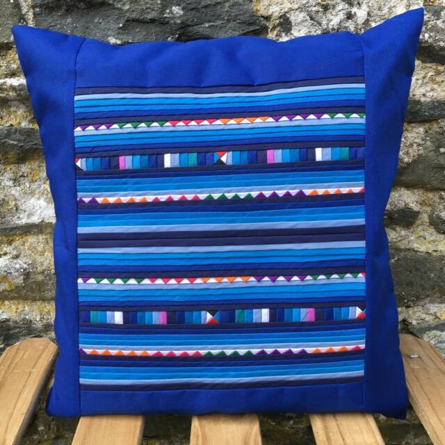 Thai Hmong Tribal Pleated Cushion Covers - Ethnic Hippy Boho Thailand Nomads Wales - image 1