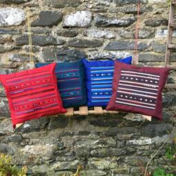 Thai Hmong Tribal Pleated Cushion Covers - Ethnic Hippy Boho Thailand Nomads Wales - thumbnail 3