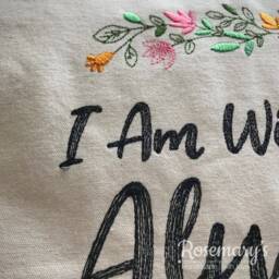 Cushion Cover 45x45cm I Am With You Always Matthew 2820 Embroidered Choice Of Fabric Colours - thumbnail 2