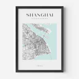 Shanghai City Map Print, Home Decor, Wall Art, Poster, Framed - thumbnail 2