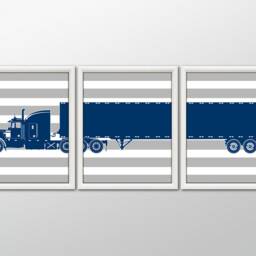Truck Nursery - Semi Truck, Big Rig, 18 Wheeler, Truck Decor - thumbnail 2
