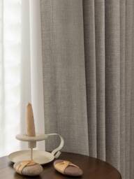 Donovan 100% Blackout Curtain, 9 Colors, Faux Linen Curtain For Bedroom Living Room, Thermal Room Darkening 1Pc