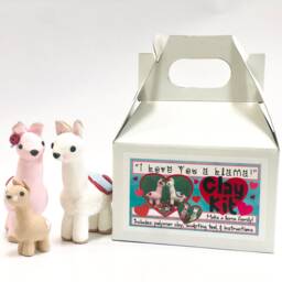 Llama Figurine // Clay Kit Gift For Kids Miniature Clay Animal Kit - Free Shipping - thumbnail 1