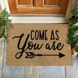 Come As You Are Doormat - Inclusive Welcome Mat Simple Coir Entryway Rug Message Of Belonging, Love & Openness For Every Home - thumbnail 1