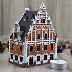 Ceramic House Tea Light Holder Miniature Of Blackheads, Riga - thumbnail 3