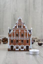 Ceramic House Tea Light Holder Miniature Of Blackheads, Riga - thumbnail 1