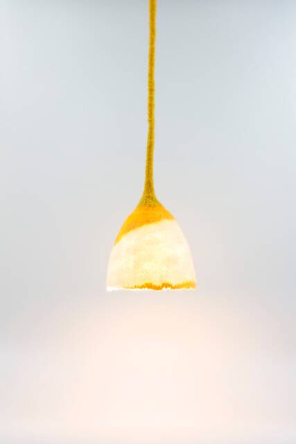 Felted Wool Pendant Lamp Nursery Bedside Lighting With Switch - image 1