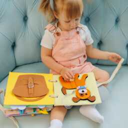 Quiet Book Activity Toy - Educational Montessori Gift For 1 Year Old Minimoms - thumbnail 2