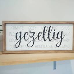 Gezellig Sign, Dutch Gezellig, Gift, Deutch, Kitchen, Wall Decor, Home, Living, Netherlands, Holland, Words, Phrases - thumbnail 2
