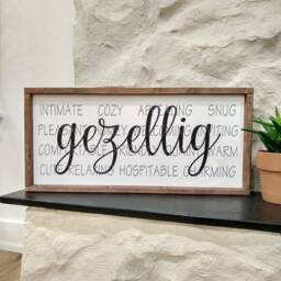 Gezellig Sign, Dutch Gezellig, Gift, Deutch, Kitchen, Wall Decor, Home, Living, Netherlands, Holland, Words, Phrases - thumbnail 3