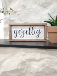 Gezellig Sign, Dutch Gezellig, Gift, Deutch, Kitchen, Wall Decor, Home, Living, Netherlands, Holland, Words, Phrases - thumbnail 1