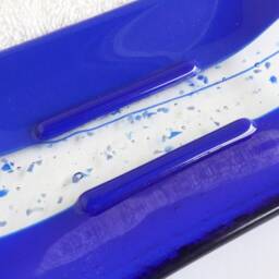 Large Fused Glass Soap Dish in Dark Cobalt & Royal Blue By Bprdesigns - thumbnail 3