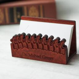 Chiropractic Graduation Gift, Chiropractor Gifts, Personalized Business Card Holder Doctor, Wood For Men, Chiropractor Sign - thumbnail 3