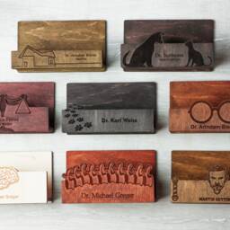 Chiropractic Graduation Gift, Chiropractor Gifts, Personalized Business Card Holder Doctor, Wood For Men, Chiropractor Sign - thumbnail 4