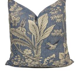 Thibaut Rosalind Blue Grand Palace Cushion Cover Pillow Double Sided High End Home Interior - thumbnail 2