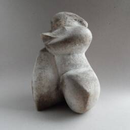 Ceramic Sculpture, Gray, Ceramics, Ceramic Figurine, African Figure, Sculpture For The Garden, Ceramics Raku, Art & Collecting, Woman Figurine - thumbnail 3