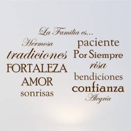 Set Of 12 Family Quote Words Vinyl Wall Sticker Picture Frame Home Decal Sticker, Spanish La Familia Es #1476 - thumbnail 3