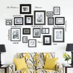 Set Of 12 Family Quote Words Vinyl Wall Sticker Picture Frame Home Decal Sticker, Spanish La Familia Es #1476 - thumbnail 1