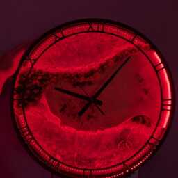 Led Wall Clock Resin Beach Art With Live Moss, Night Light Decor - thumbnail 3