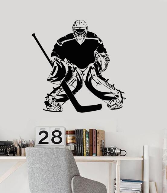Wall Vinyl Decal Hockey Goalkeeper Winter Sport Guaranteed Quality Decor 2262Di - image 1