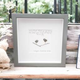 Teacher Thank You Gift Pebble Picture Framed Personalised Childminder, Tutor, School - thumbnail 1