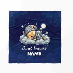 Personalised Sweet Dreams Towel - Custom Name Baby Bath Cute Nursery Accessory Soft Toddler Gift Adorable Bedtime Keepsake - thumbnail 4