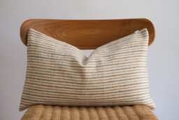 Handwoven Lumbar Pillow Cover Karen Batik, Boho Farmhouse - 12x20 - thumbnail 1