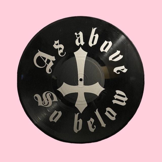 As Above So Below , Record Wall Art, Gothic, Music Lover, Gift, Vinyl, Tattoo Style, Retro Decor - image 1