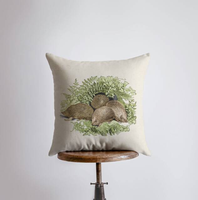Hedgehogs - Pillow Cover Throw Hedgehog Animals Wild Sofa Pillows Couch Room Decor - image 1