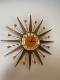 Handmade Mid Century Starburst Clock 21