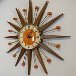 Handmade Mid Century Starburst Clock 21 - thumbnail 3