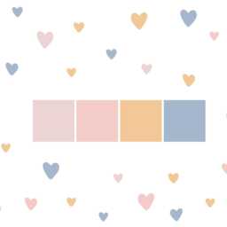 Pastel Heart Wall Decals Soft Blush, Blue, Peach Nursery Decor - 90 Pack - thumbnail 2