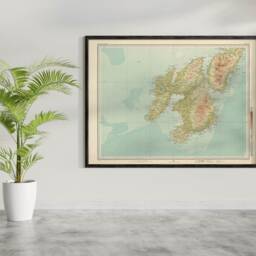 Isle Of Islay Map - Old Antique 1912 Bartholomew- Wall Print- Poster Art-Wall Art -Scottish Maps- Vintage Print - thumbnail 4