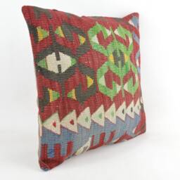 Kilim Pillow K20 16x16Inc, Kilim Cover, Home Decor, Decorative Throw - thumbnail 2
