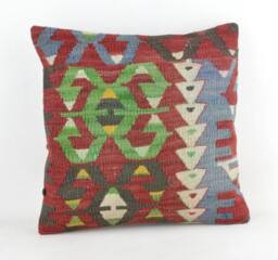 Kilim Pillow K20 16x16Inc, Kilim Cover, Home Decor, Decorative Throw - thumbnail 1