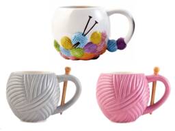 Sew Thirsty Desk Organiser - Grey, Pink Or White Pens Pencils Holder Crafts Gift Novelty Knitting Yarn Mug - thumbnail 1