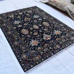 Handmade Afghan Wool Rug Traditional Turkmen Design - 6.8 X 4.11 Ft - thumbnail 2