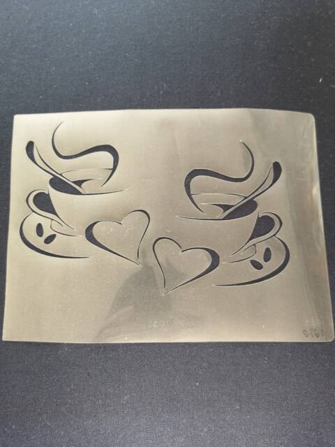 Coffee Love Stencil, Flexible, Reusable, 125Micron, Wall Decor, Home Decor, Furniture Painting, Card Making, Craft Stencil From Bitofeverythingbyb