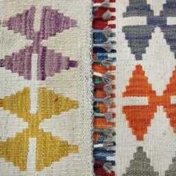 Runner Rug Classic, Handmade Artisan Afghan Turkish, Scandinavian, Navajo, Bohemian, Wool Flatweave Multicolour Kilim 203x76 cm - thumbnail 3