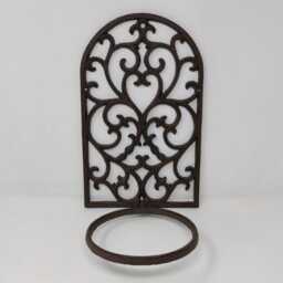 Cast Iron Wall Pot Holder Outdoor Garden Planter Stand Ornament Decoration 31cm - thumbnail 2