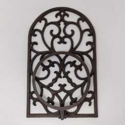 Cast Iron Wall Pot Holder Outdoor Garden Planter Stand Ornament Decoration 31cm - thumbnail 3