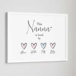 Personalised Family Nanny Nana Grandchildren Print - Up To 14 Children Unframed - thumbnail 2