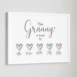 Personalised Family Nanny Nana Grandchildren Print - Up To 14 Children Unframed - thumbnail 3