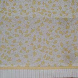 Yellow Floral Valance 17x44 - Magic Garden By Sabine Reinhart White Gold Window Curtain Handmade Rod Pocket Can Alter Custom - thumbnail 3