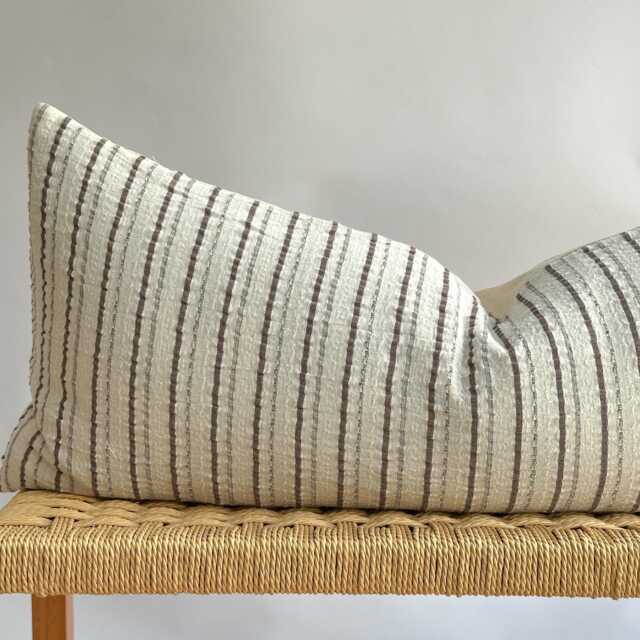 Beige Dot Block Print Mudcloth Hmong Pillow Case - image 1
