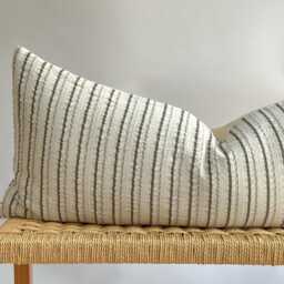Beige Dot Block Print Mudcloth Hmong Pillow Case - thumbnail 1