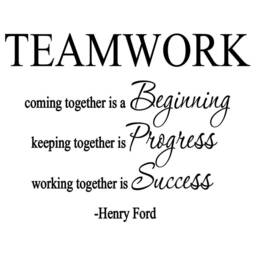 Teamwork Coming Together Is A Beginning Henry For Quote Motivating Decals Home & Office Wall Decor -18097 - thumbnail 2