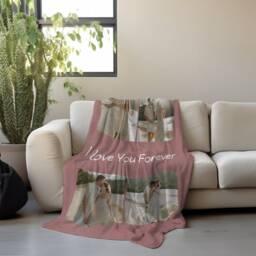Personalized Photo Blanket, Custom Picture Blanket With Text, Family Collage, For Adult/Kid/Baby, Valentine's Day Present - thumbnail 2