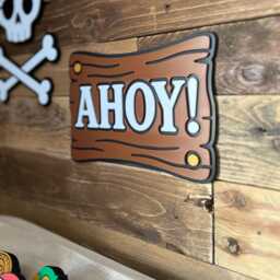 Pirate Ship Wall Sign - Fun Nautical Decor For Kids' Rooms & Playrooms - thumbnail 1